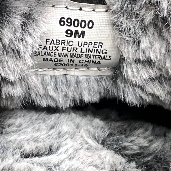 Minnetonka Womens Size 9 Black Quilted Gray Faux Fur Lined Boots‎ Booties Shoes - Picture 12 of 12